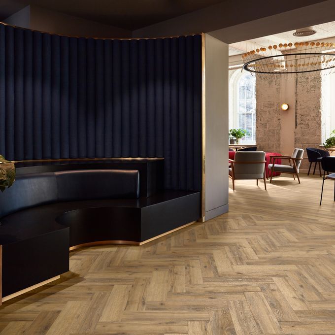 Polyflor Expona Commercial PUR Herringbone 152mm x 609mm Vinyl Plank