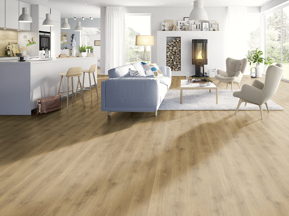 Egger Aqua Plus Classic 193mm x 1292mm Laminate Plank White Creston Oak