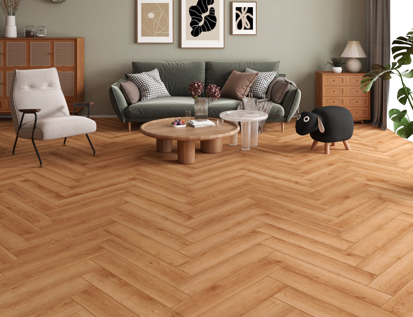 FirmFit Original Herringbone 123mm x 615mm Vinyl Plank CW1990