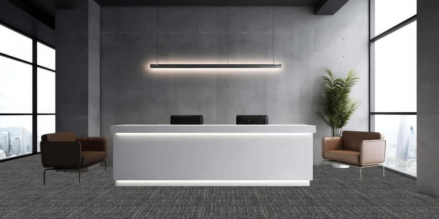 The Floor Hub Composition 500mm x 500mm Carpet Tile Battleship