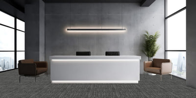 The Floor Hub Composition 500mm x 500mm Carpet Tile Battleship