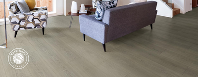 FirmFit Silent Plank 232mm x 1532mm Vinyl Plank Silver Oak