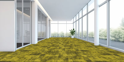 The Floor Hub Infusion Patterned 500mm x 500mm Carpet Tile Chamomile
