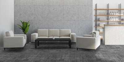 The Floor Hub Infusion Patterned 500mm x 500mm Carpet Tile Hibiscus