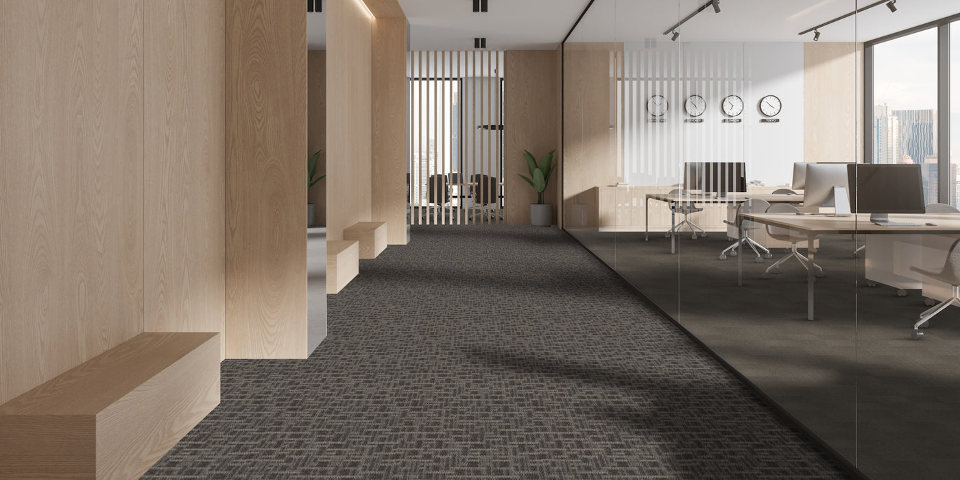 The Floor Hub Lattice 500mm x 500mm Carpet Tile Driftwood