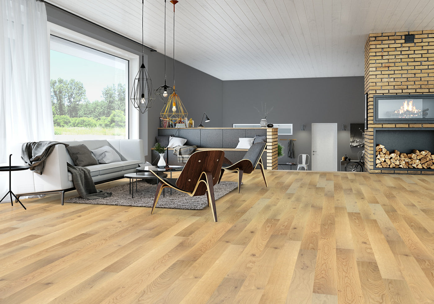 Junckers Plank Flooring Oak Nordic 129mm x 2000mm Hardwood Plank