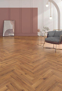 Heritage Woodcraft Premium Herringbone 100mm x 600mm Laminate Plank