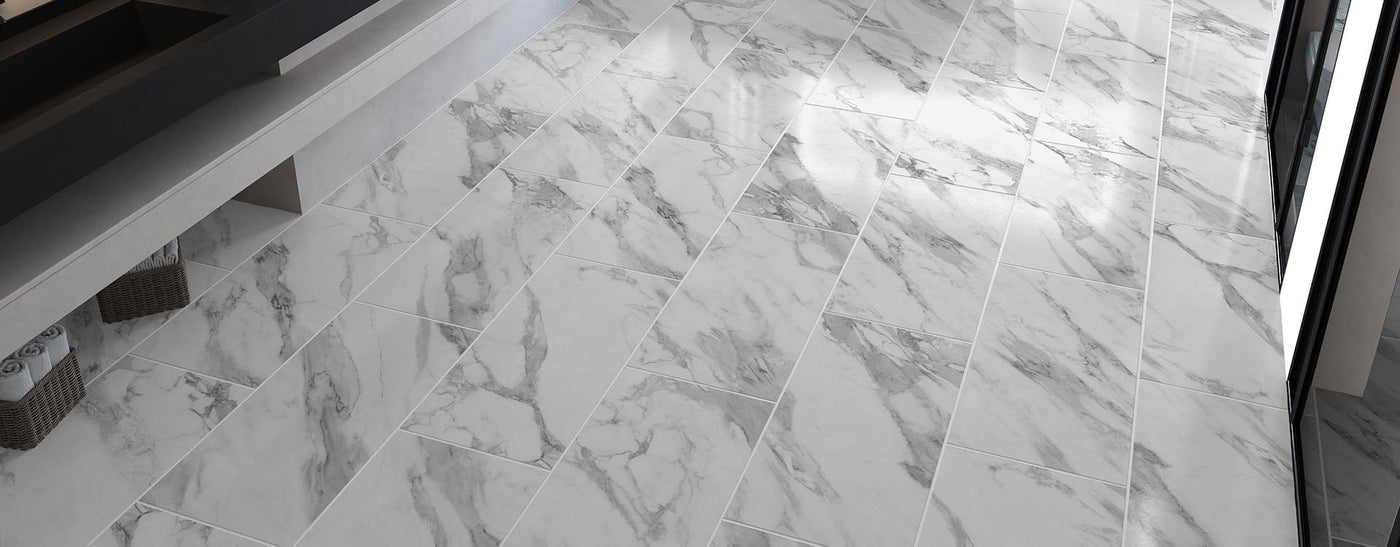 FirmFit Original Pre-Grouted 405mm x 810mm Vinyl Tile Ashen Cement