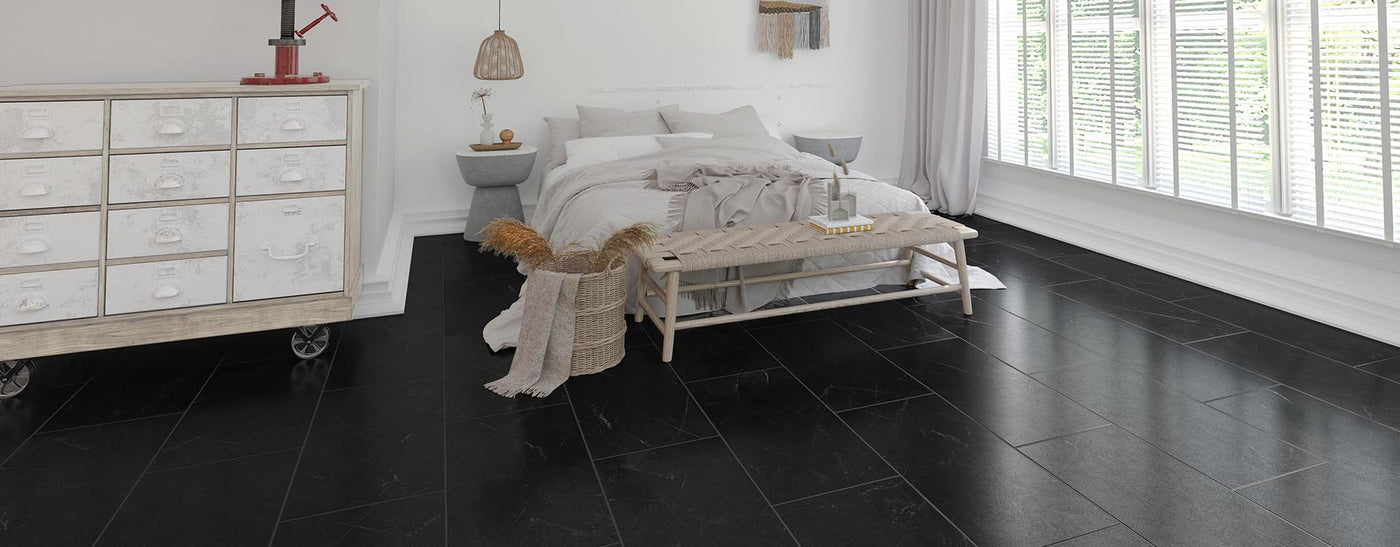 FirmFit Original Pre-Grouted 405mm x 810mm Vinyl Tile Carrara Marble