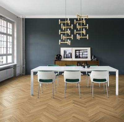 Kahrs Studio Herringbone 70mm x 490mm Hardwood Plank Oak Ab Natural Matt Lacquer