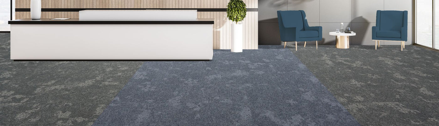 Burmatex Dapple 500mm x 500mm Carpet Tile Silver Gleam
