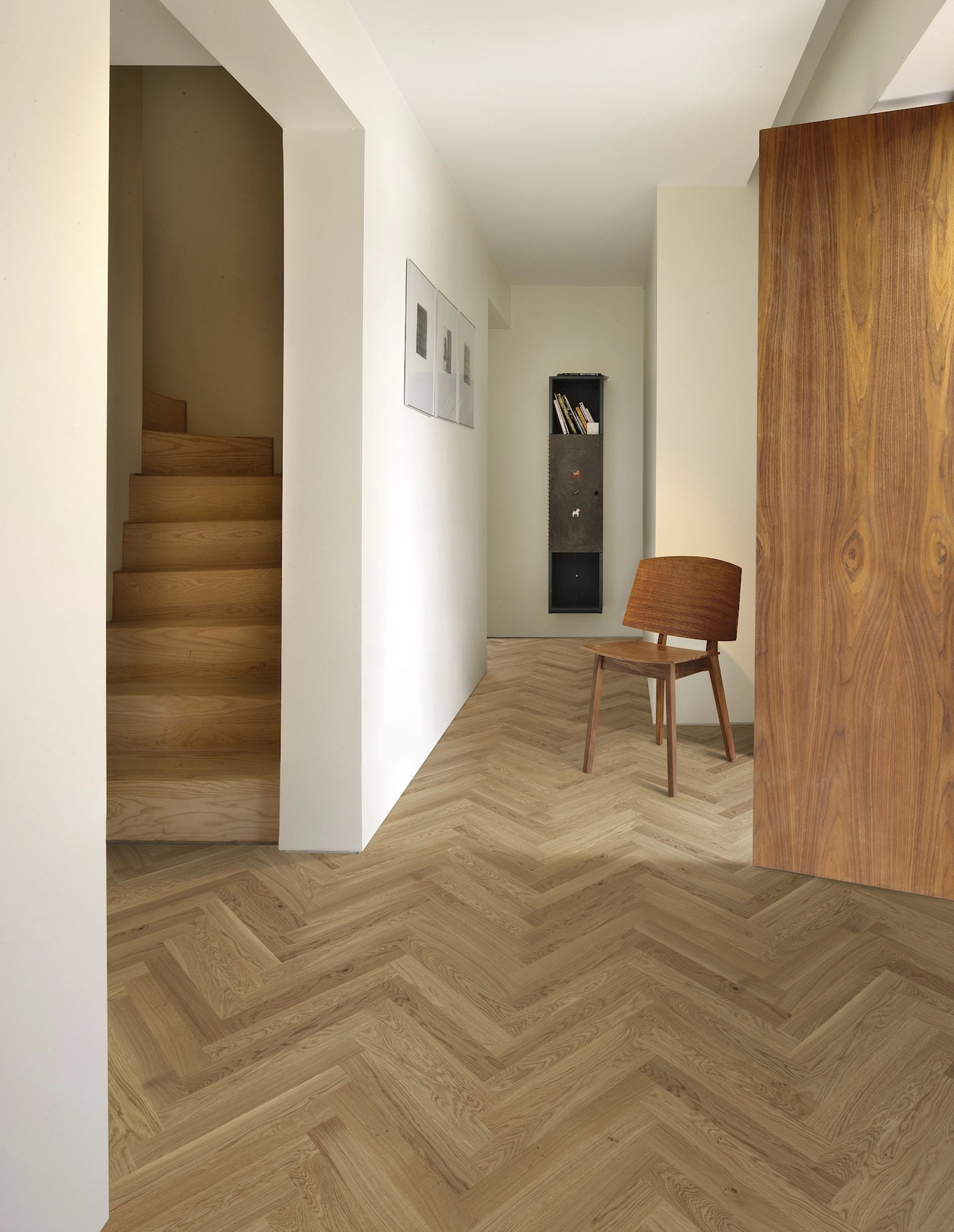 Kahrs Studio Herringbone 70mm x 490mm Hardwood Plank Oak Cd Natural Matt Lacquer