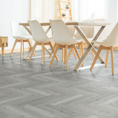 Nordikka Select Tromso Herringbone 118mm x 590mm Vinyl Plank White Maple