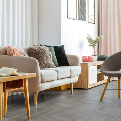 Nordikka Select Bodo Herringbone 118mm x 590mm Vinyl Plank Smoked Ash