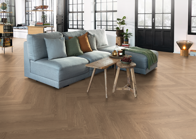 Egger NatureSense Herringbone 168mm x 840mm Laminate Plank Sand Baronia Oak