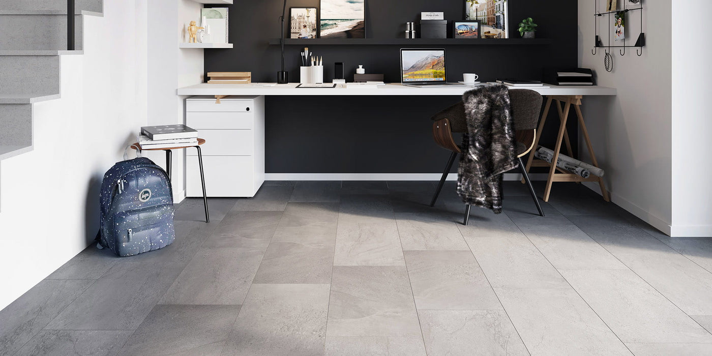 Invictus Maximus Click Groovy Granite 298mm x 603mm Vinyl Tile Steel