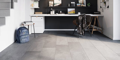 Invictus Maximus Click Groovy Granite 298mm x 603mm Vinyl Tile Steel