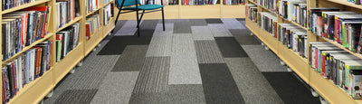 Burmatex Tivoli 250mm x 1000mm Carpet Plank Multiline Melanesia Grey