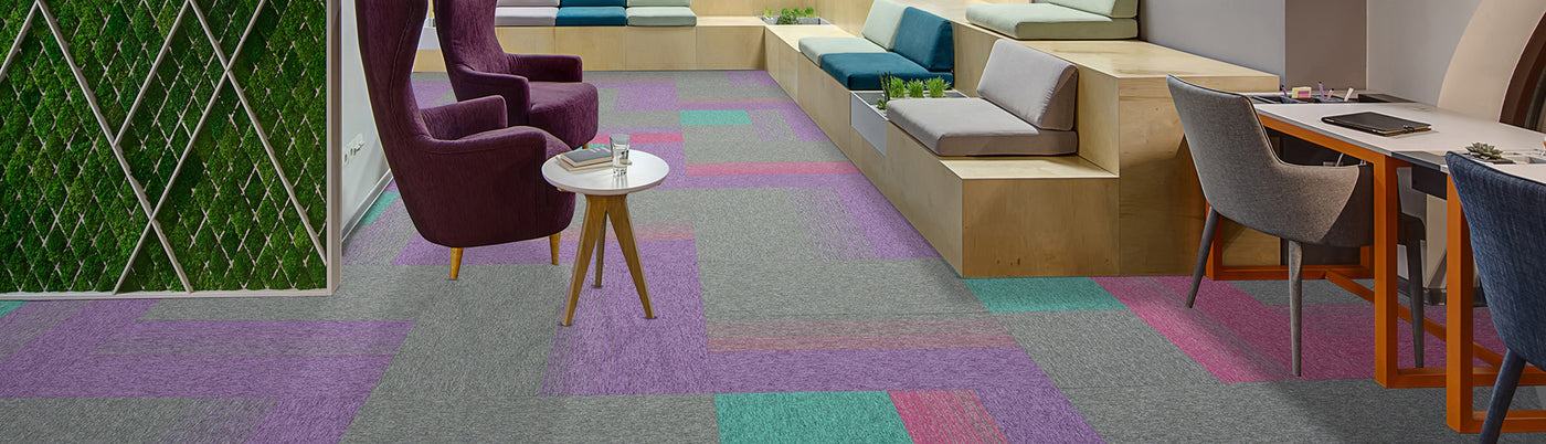 Burmatex Tivoli Mist 250mm x 1000mm Carpet Plank Polar Drift